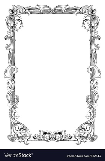 Vintage floral frame vector image