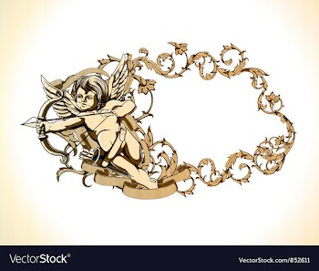 Vintage floral frame vector image