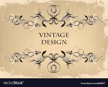 Vintage floral frame vector image