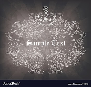 Vintage floral frame vector image