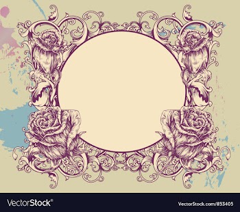 Vintage floral frame vector image
