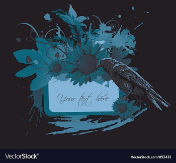 Vintage floral frame vector image