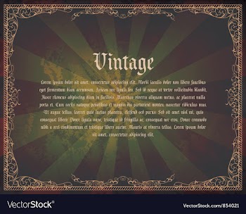 Vintage floral frame vector image