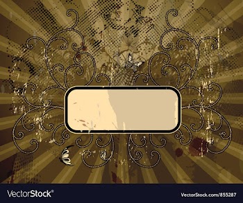 Vintage floral frame vector image
