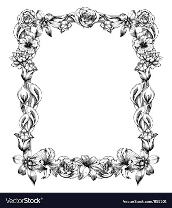 Vintage floral frame vector image