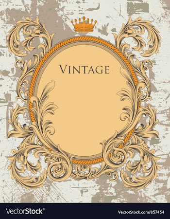 Vintage floral frame vector image
