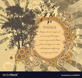 Vintage floral frame vector image