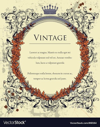 Vintage floral frame vector image