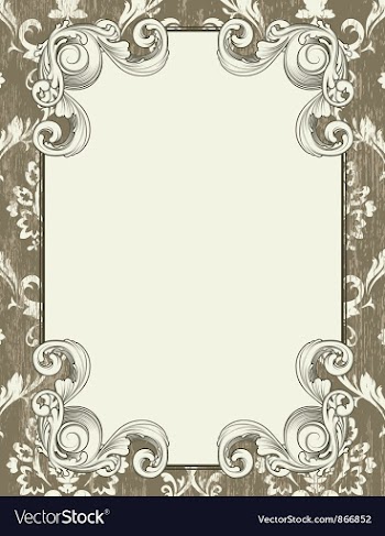 Vintage floral frame vector image