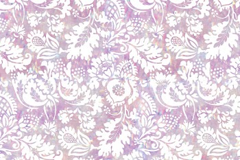 Vintage floral holographic vector pattern remix from artwork by William Morris