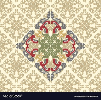 Vintage floral scene vector image