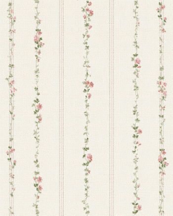Vintage Floral Stripe Fabric Background