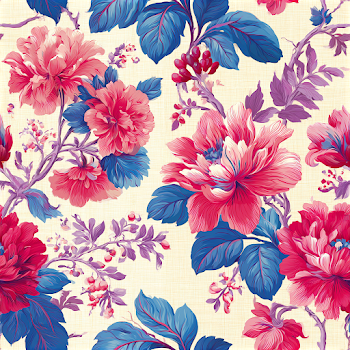 Vintage Floral Textile Pattern