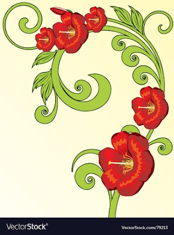Vintage floral vector image