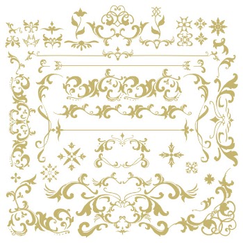 Vintage flourish ornament frame vector Free Vector