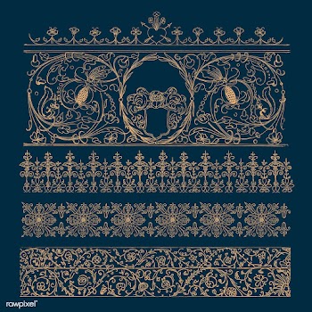 Vintage flourish ornament illustration | Free stock vector - 487242