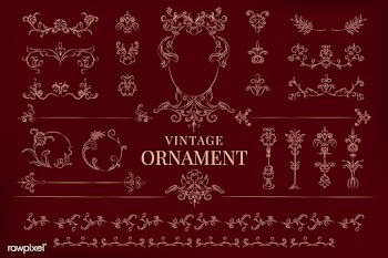 Vintage flourish ornament illustration | Free stock vector - 487249