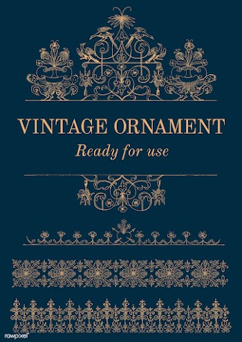Vintage flourish ornament illustration | Free stock vector - 487250