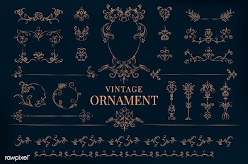 Vintage flourish ornament illustration | Free stock vector - 487289