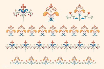 Vintage flourish ornament illustration | Free stock vector - 487308