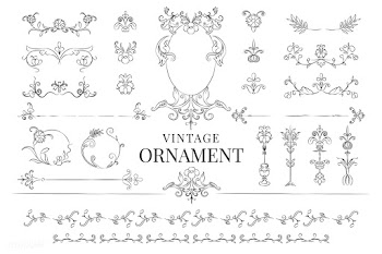 Vintage flourish ornament illustration | Free stock vector - 487342
