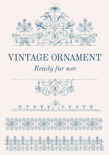 Vintage flourish ornament illustration | Free stock vector - 487357