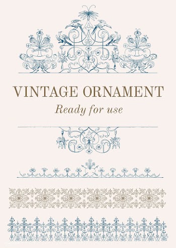 Vintage flourish ornament illustration | Free stock vector - 487395