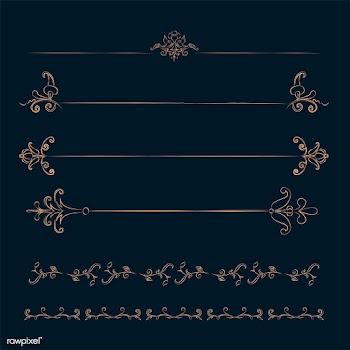 Vintage flourish ornament illustration set | Free stock vector - 504664