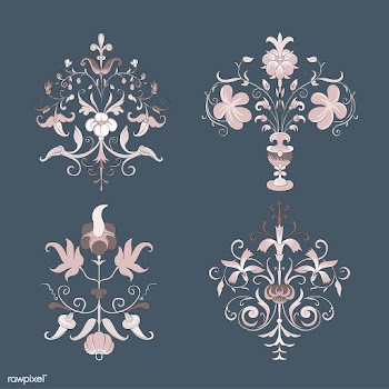 Vintage flourish ornament illustration set | Free stock vector - 504669