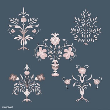 Vintage flourish ornament illustration set | Free stock vector - 504679