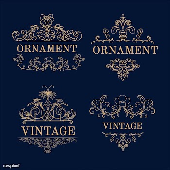 Vintage flourish ornament illustration set | Free stock vector - 504681
