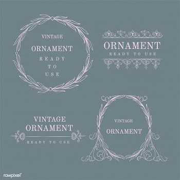 Vintage flourish ornament illustration set | Free stock vector - 504692