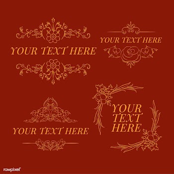 Vintage flourish ornament illustration set | Free stock vector - 504715