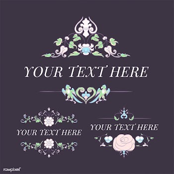 Vintage flourish ornament illustration set | Free stock vector - 504733