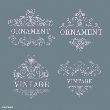 Vintage flourish ornament illustration set | Free stock vector - 504743