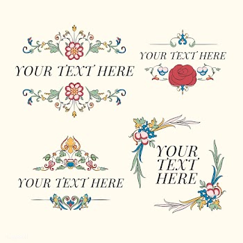 Vintage flourish ornament illustration set | Free stock vector - 504747