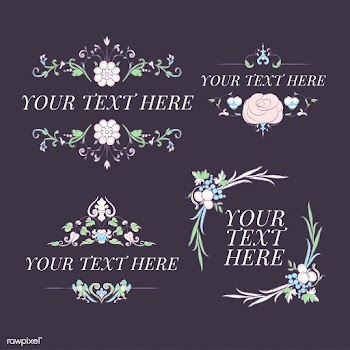 Vintage flourish ornament illustration set | Free stock vector - 504765
