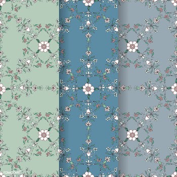 Vintage flourish pattern background set | Free stock vector - 504702