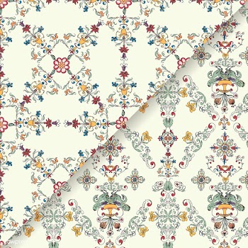 Vintage flourish pattern background set | Free stock vector - 504721