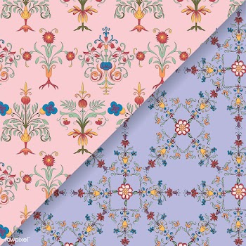 Vintage flourish pattern background set | Free stock vector - 504736