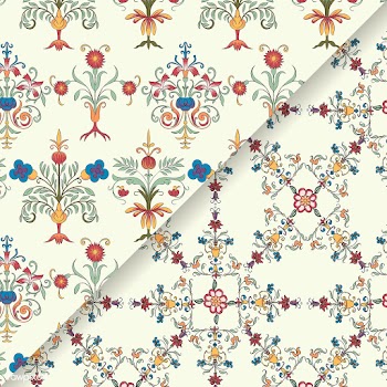 Vintage flourish pattern background set | Free stock vector - 504758