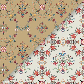 Vintage flourish pattern background set | Free stock vector - 504771