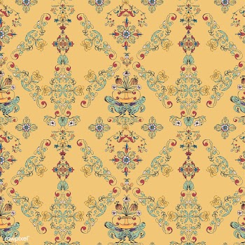 Vintage flourish pattern wallpaper | Free stock vector - 504699