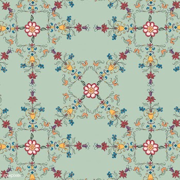 Vintage flourish pattern wallpaper | Free stock vector - 504705