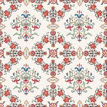 Vintage flourish pattern wallpaper | Free stock vector - 504712