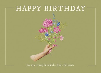 Vintage flower birthday card template, | Free PSD Template - rawpixel
