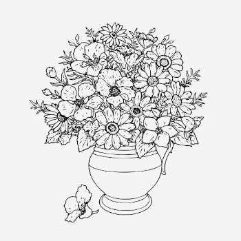 Vintage flower bouquet vase illustration. | Free Photo Illustration - rawpixel