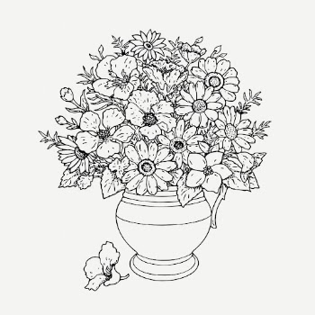 Vintage flower bouquet vase illustration | Free PSD Illustration - rawpixel
