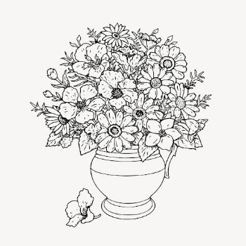 Vintage flower bouquet vase illustration | Free Vector Illustration - rawpixel