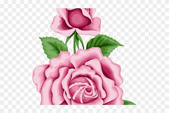 Vintage Flower Clipart Flower Painting - Rose Flower Border Png